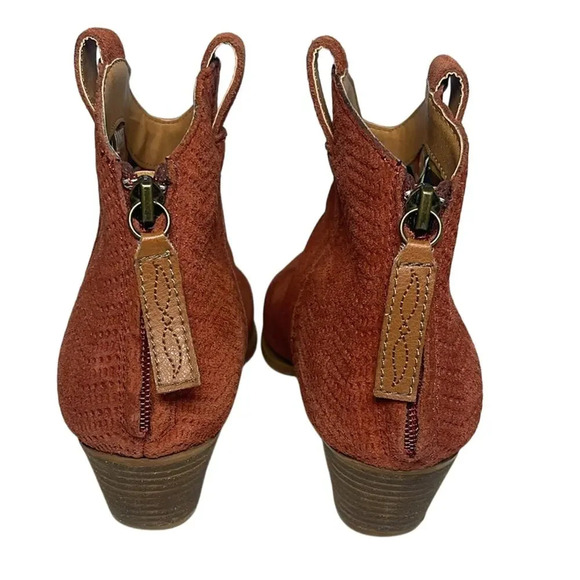 Dingo Kuster Pointed Toe Cowboy Casual Rust Ankle Boot Women's Size 6.5 - Picture 6 of 8